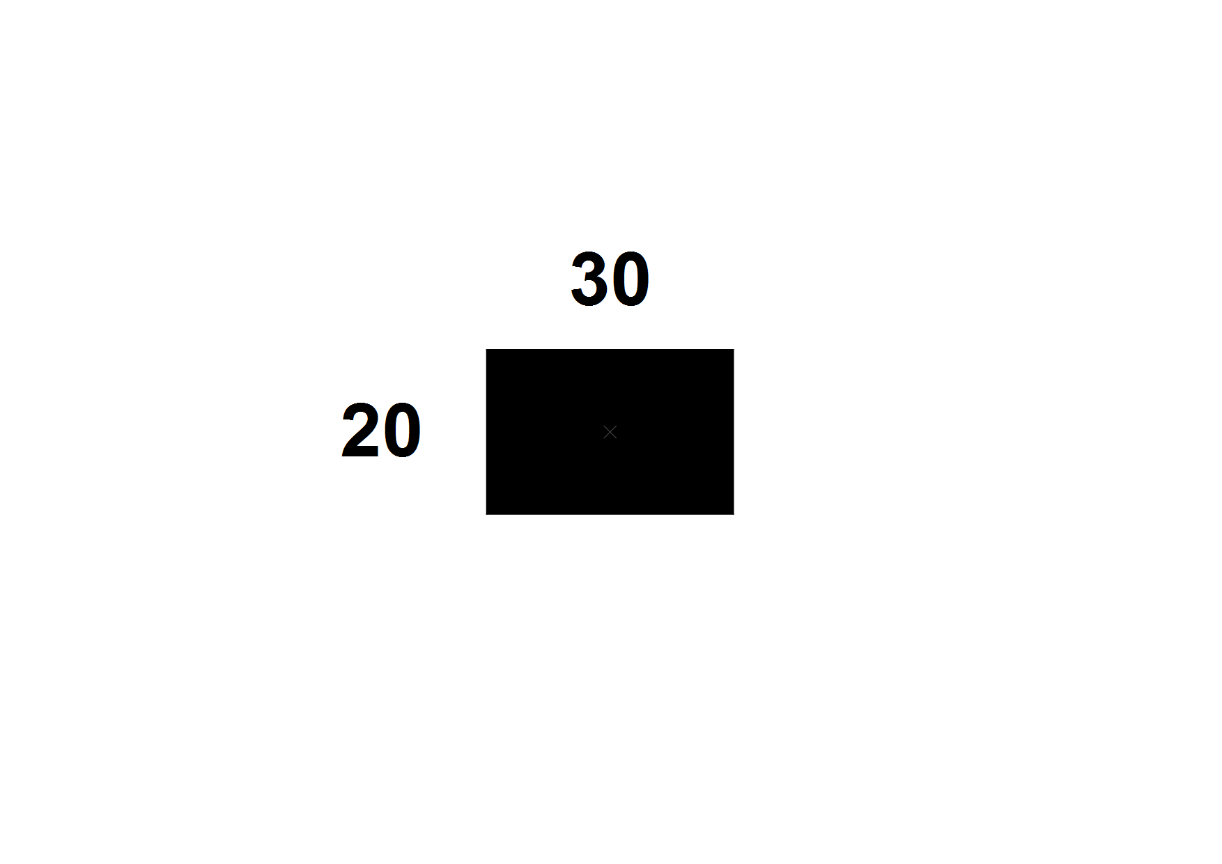 Streifen, rechteckig 30 x 20 mm