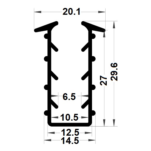 Joint vitrage - 29,60x20,10 mm